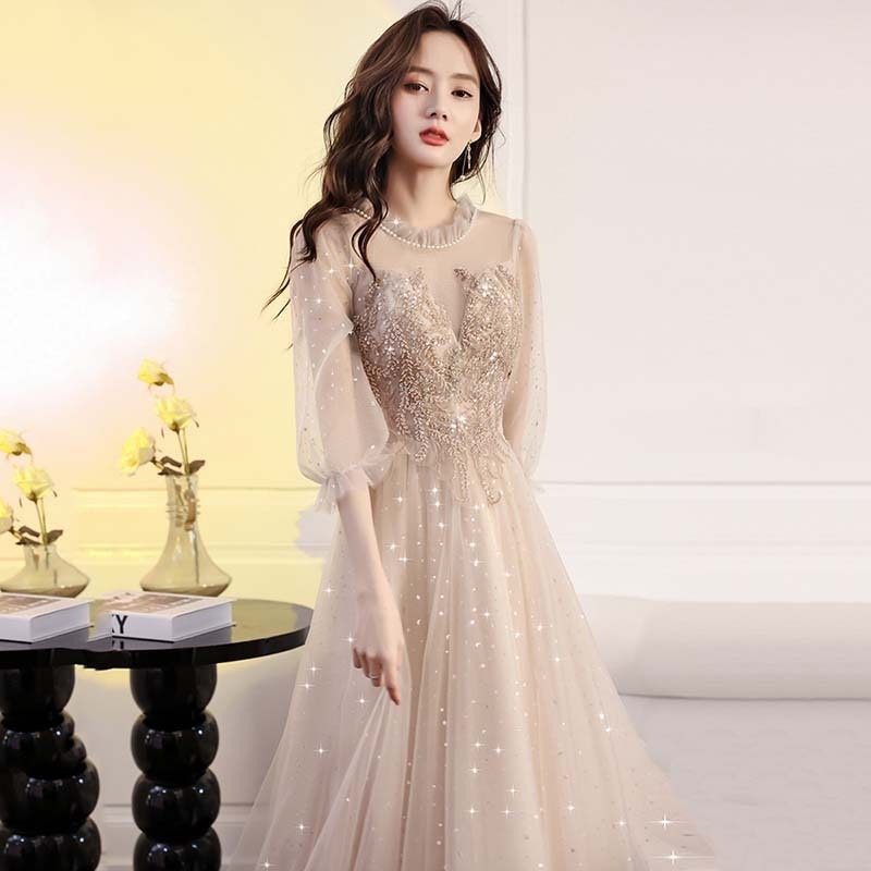 【急速出荷】無.料秋の仙人肌ワンピースドレス 演奏会 ウェディング 発表会 成人式 二次会 お呼ばれ