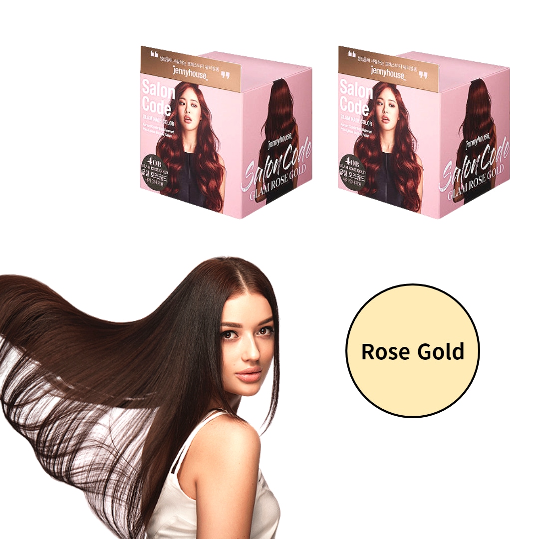 ニューサロンコードグラムヘア白髪+スタイリングカラーリング剤 Glam Rose Gold X 2