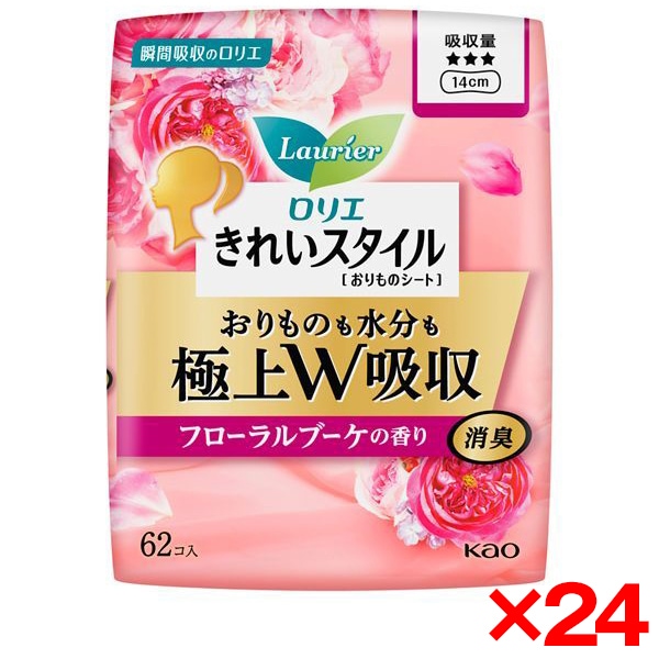 24個セット ロリエ きれいスタイル極上W吸収 ブーケ 62コ