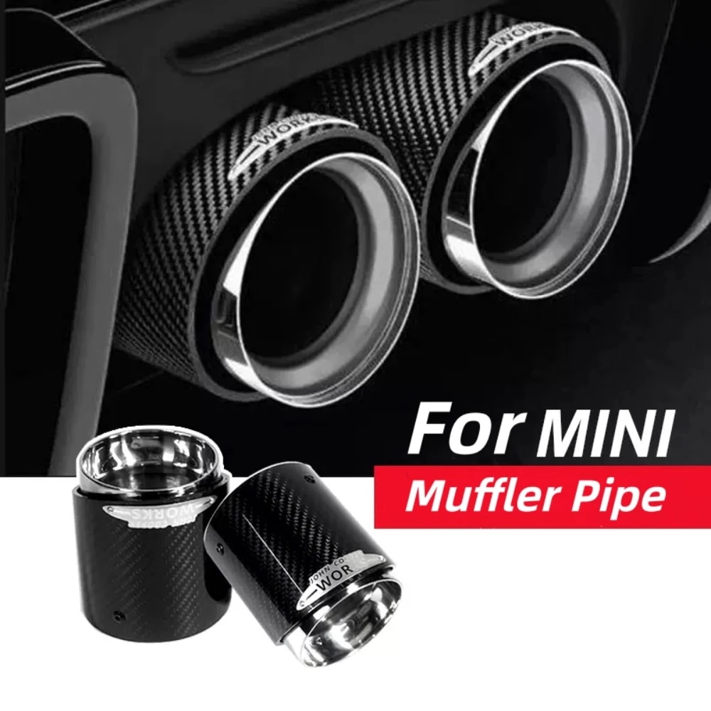 カーボンファイバーミニエキゾーストマフラーチップ,r55,r56,r57,r58,r59,r60,r61,f54,f55,f56,f57,f60