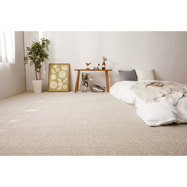 ラグマット 絨毯 江戸間4.5畳 約261x261cm ブラウン 日本製 防炎 防ダニ 防音 抗菌 撥水 ホットカーペット 床暖房可 リビング