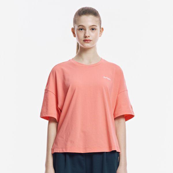 スケッチャーズアパレル女性バターニット半袖Tシャツ_SL3WTCFM072アパレル