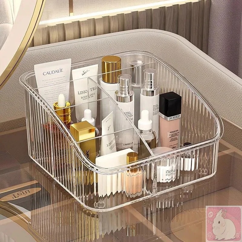 収納ボックス 化粧品収納ボックスデスクスキンケア用品整理ボックス化粧台化粧ブラシ口紅置物棚アクリル透明 韓国