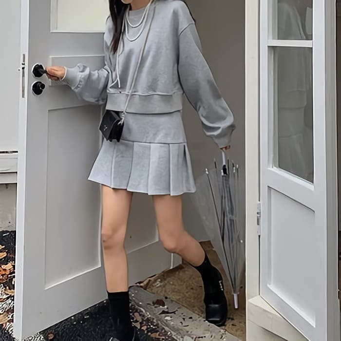 大人気 上品 高校生 中学生 ガーリースウェット セットアップ カジュアルな中に女の子らしさ b12653