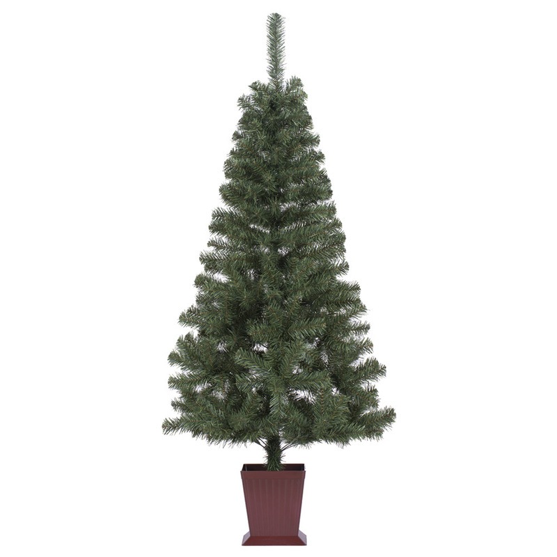 クリスマスツリー カナディアンツリー 四角ポット付 180cm 【 飾りなし ポットツリー 装飾 ポット付き グリーンヌードツリー 】