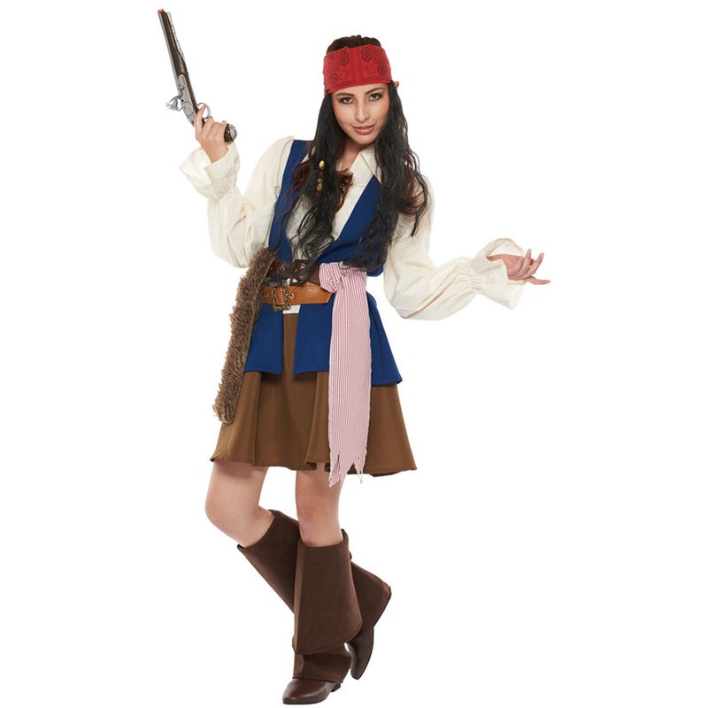 コスプレ 仮装 女性用ジャックスパロウ 【 コスプレ 衣装 ハロウィン 仮装 コスチューム ディズニー グッズ 海賊 レディース 正規ライセンス品 公式 余興 映画 女海賊 パイレーツオブカリビアン