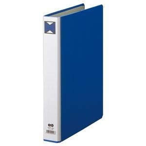 （まとめ） TANOSEE パイプ式ファイル 片開き A4タテ 300枚収容 背幅46mm 青 1冊 10セット