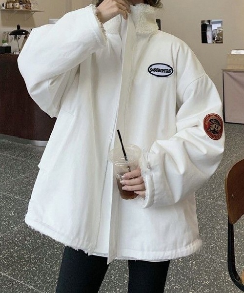 レディース コート ダウン アウター ダウン ウール ダウンコート ミドル丈 長袖 ハイネック ワイド リバーシブル ドロスト バイカラー ダウン 厚手 綿 異素材ミックス ウール かわいい