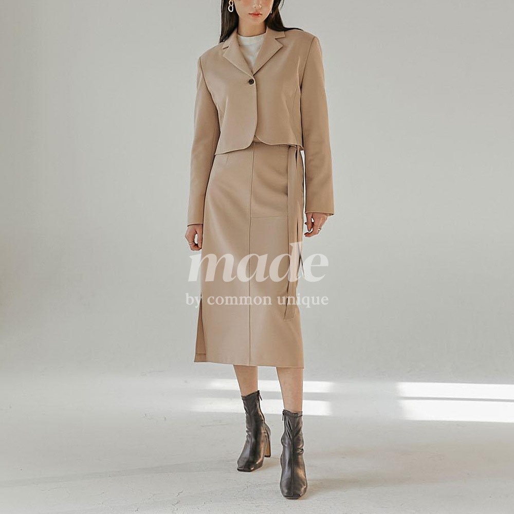 クロップド丈シングルジャケット WITH CELEBRITY _ Park Eun-bin, JEONG EUN JI(Apink)