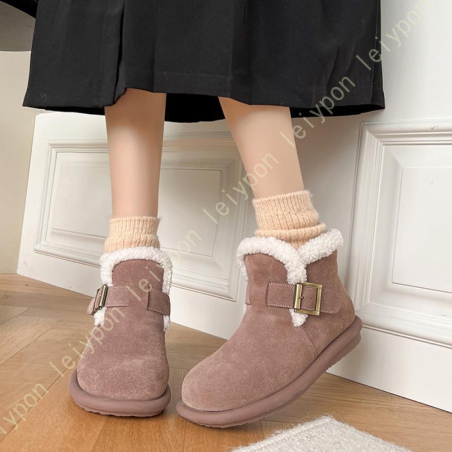 スノーブーツ レディース 軽量 裏起毛 防寒靴 防滑 防寒 コンフォートシューズ 厚底 雪用 ショート ブーツ 冬用 通学 通勤 カジュアル風 通勤 通学 暖か 秋冬その他 ブーツ・ブーティー