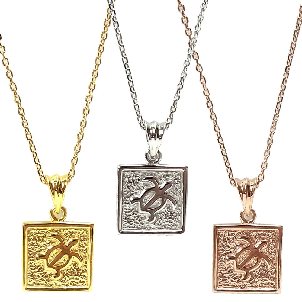 ハワイアンジュエリー リリ エグゼクティブ プラチナ 仕上げ プレートネックレス レディース メンズ