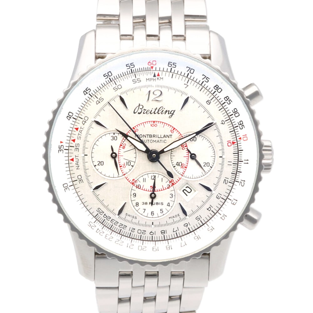 ブライトリング ナビタイマー モンブリラン 腕時計 ステンレススチール A41330 自動巻き 1年保証 BREITLING 中古 美品 247,500円