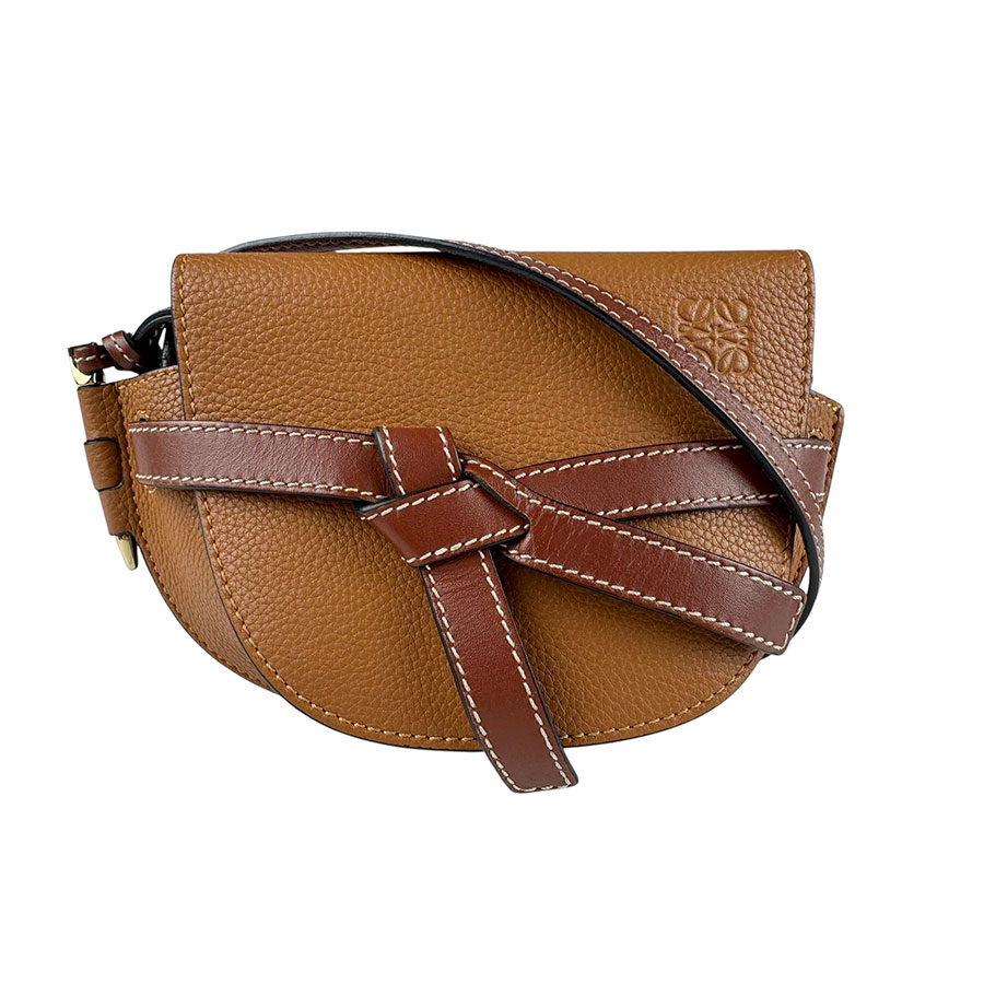ロエベ LOEWE ショルダーバッグ ゲート ミニ レザー ブラウン レディース z5846