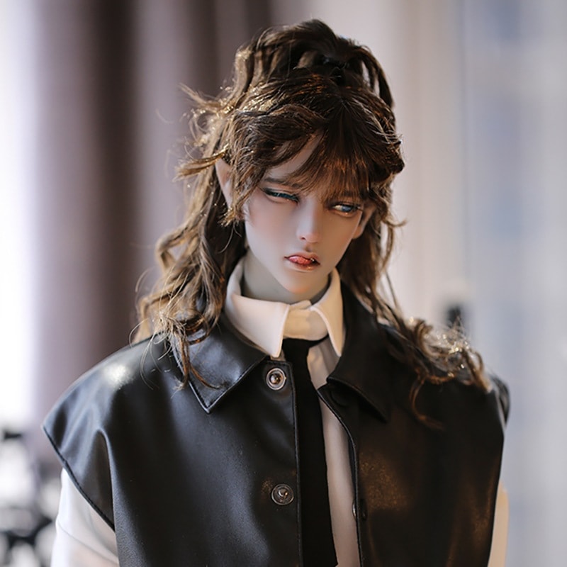 6色 BJDドール用ウィッグ アレンジ ロングパーマ ミルク糸 カール 70cm/SDサイズ人形用