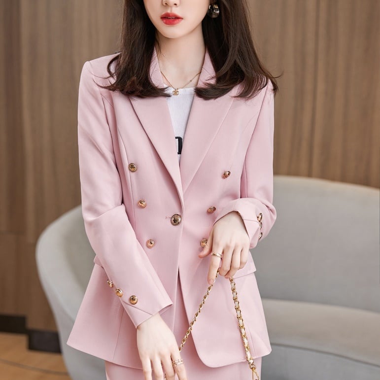 セットアップ ジャケット 上着 スーツ ロング丈 袖あり 長袖 スリム タイト 上下セット 2点セット ツーピース センタープレス スラックス お得 かわいい 大人可愛い きれいめ シンプル lsu0