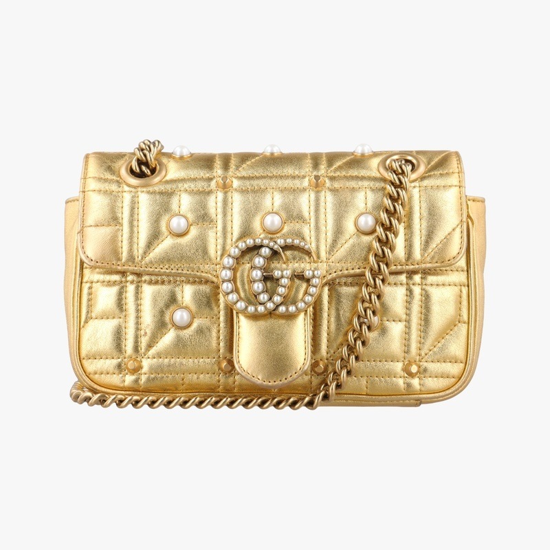 GGマーモントゴールドレザー446744E021433215中古