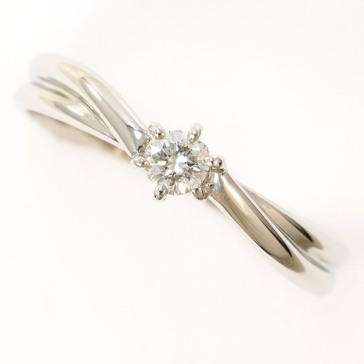PT900 プラチナ リング・指輪 12号 ダイヤモンド 0.10ct 総重量約2.7g 中古