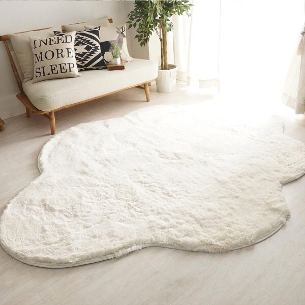 ラグ 雲形 ウレタン シャギーラグ モクモク 190235cm