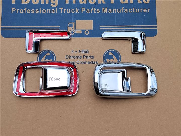 HINO グランドプロフィア レンジャープロ インナーハンドル ハンドルカバー ハンドルガーニッシュ 左右セット メッキパーツ 貼り付けタイプ NEWプロフィア(メッキ)