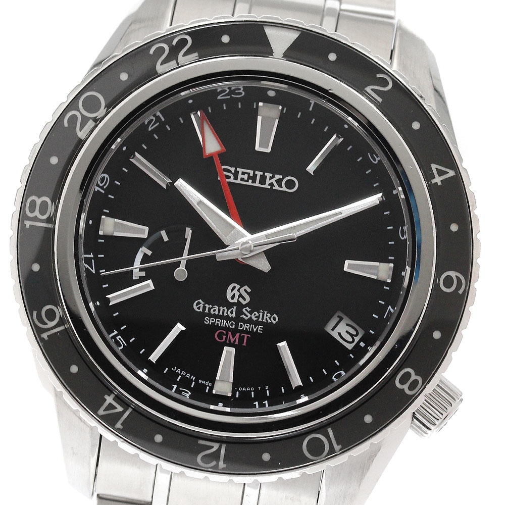 セイコー SEIKO SBGE001/9R66-0AA0 グランドセイコー GMT パワーリザーブ デイト スプリングドライブ メンズ _945083【中古】