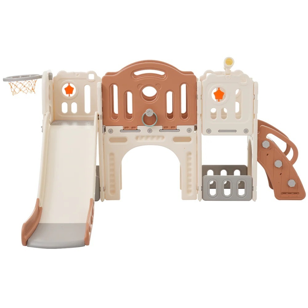 【国内発送Ｍ】1560【ホワイト×ブラウン】大型遊具 滑り台 室内遊具 すべりだい 屋内 収納スペース 子供 キッズ 男の子 女の子 誕生日 プレゼント こどもの日プレゼント