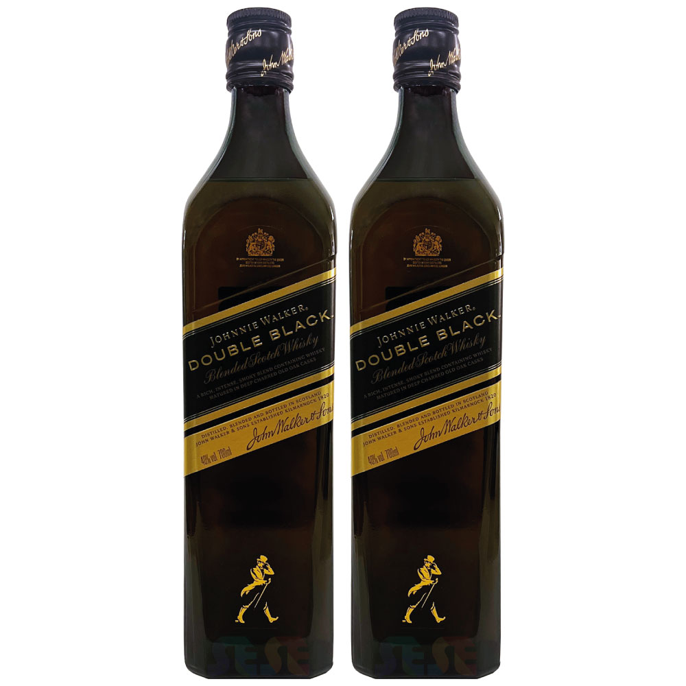 [正規品] ジョニーウォーカー ダブルブラック 2本セット 700ml / スコットランド ブレンデッドスコッチウイスキー Johnnie Walker Double Black