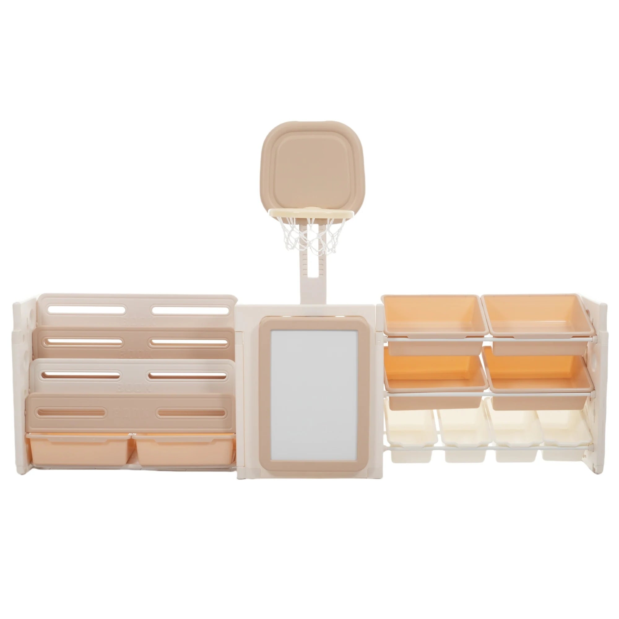 18494in1おもちゃ棚＆絵本棚＆描きボード 折り畳み 本棚 書棚 絵本棚 バスケットゴール 高さ調節可能 大容量 キッズ 収納ラック ラック おしゃれ 組立カンタン こども 11,254円