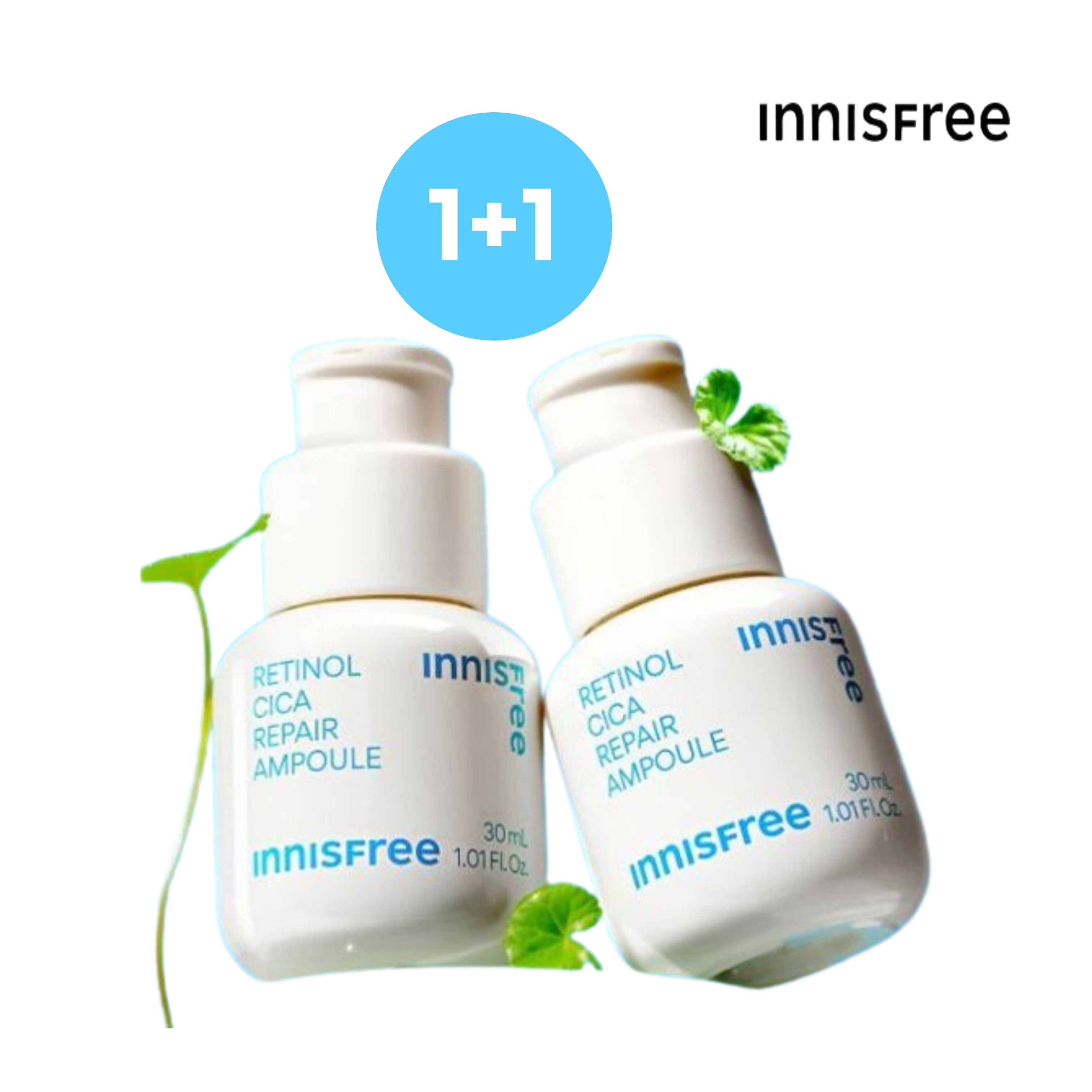 [1+1] レチノール ツボクサ痕跡アンプル30ml x2/韓国スキンケア