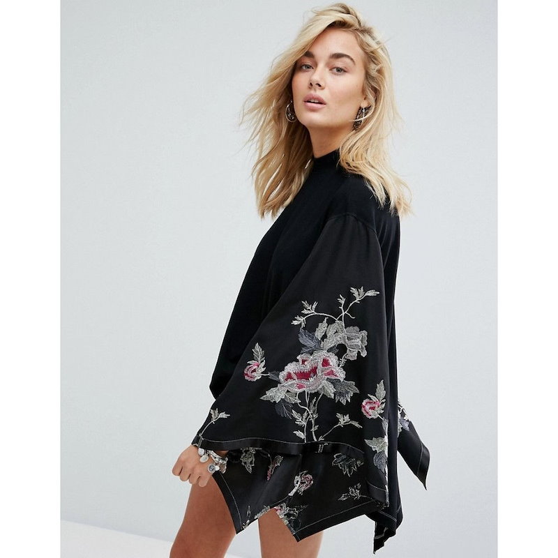 フリーピープル レディース トップス【Free People Embroidered Kimono Top】Black フリーピープル レディース トップス【Free People Embroidered Kimono Top】Black
