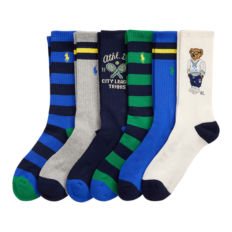 POLO ATHLETIC CLUB BEAR CREW ソックス 6PK [アソート]【821585PK3-408】 5,203円