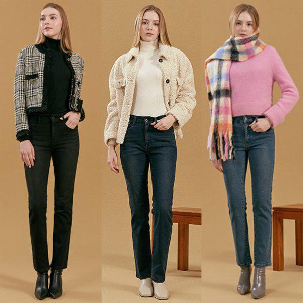 22FW 女性用起毛スリムストレートフィットデニム3種