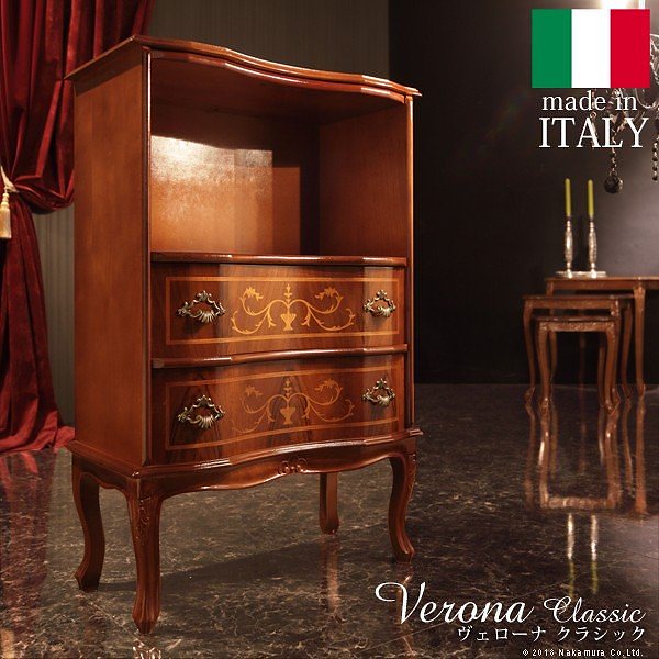 アンティーク調 輸入家具 ヴェローナクラシック 猫脚ファックス台 キャビネットサイドボードFAX台 送料無料