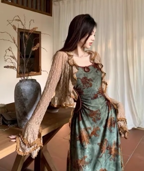 タイダイワンピース レディース スカート ワンピース キャミソール キャミソール マキシ ノースリーブ セミフレア Aライン ヴィンテージ 配色 かわいい 大人可愛い カジュアル おしゃれ かっこいい