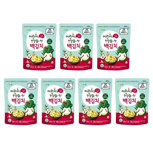 農協食品韓国農協キムチ子供一口愛着白キムチ300g x 7パックおいしい手軽なおかず本飯跡キャンプ