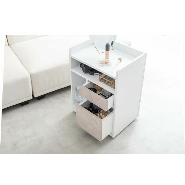 ラック 棚 キャスター ワゴン 木製 おしゃれ ナチュラルモダン すき間ラック サイドテーブル 隙間収納 引き出し