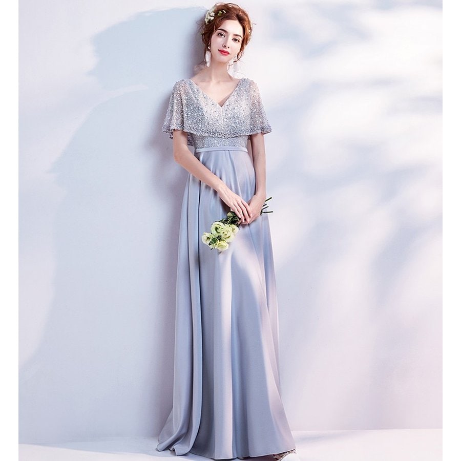 パーティードレス レディース ロングドレス 上品なイブニングドレス 披露宴 発表会ドレス 素敵な 演