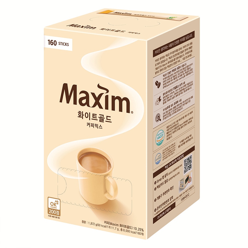 [韓国で人気のミックスコーヒー] ホワイト ゴールド コーヒーミックス 11.7g 160個入り 1個