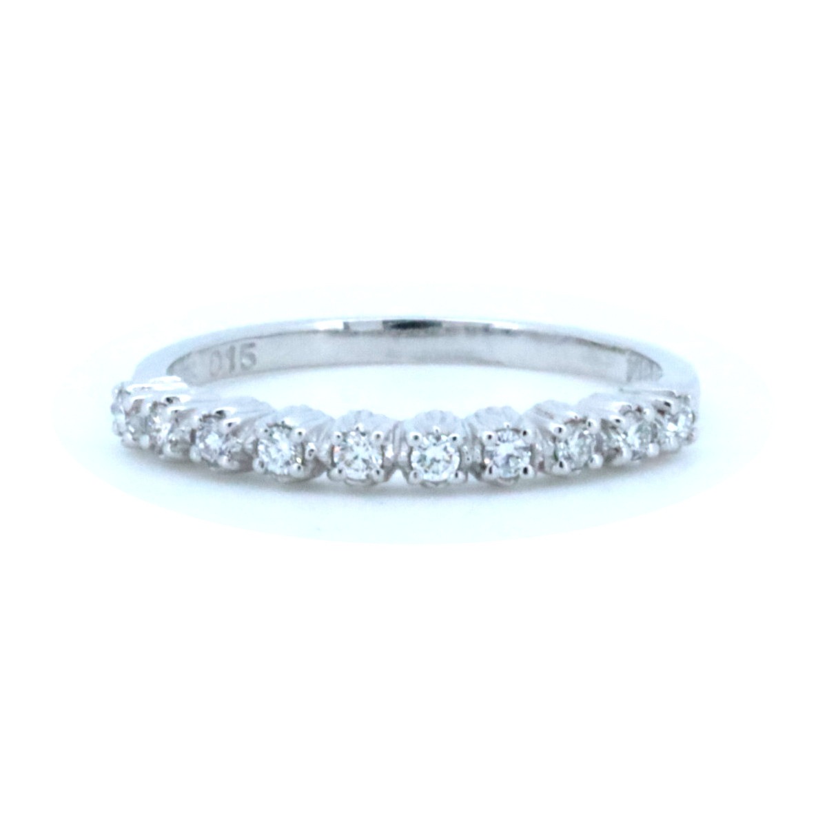 アーカー ハーフエタニティ ダイヤモンド リング 指輪 8号 0.15ct K18WG(18金 ホワイトゴールド) 質屋出品