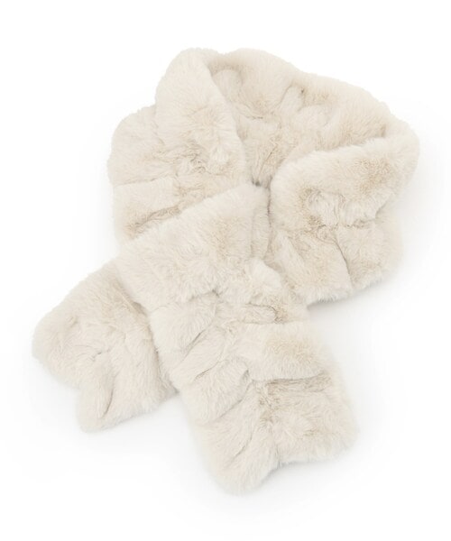 [最安値挑戦]ストール 「手洗い可」シャーリングファーマフラー レディース