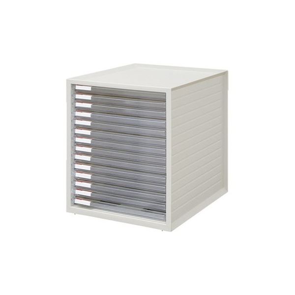 （まとめ）アイリスオーヤマ レターケース超浅型14段 LCE-14Sホワイト(×3セット)