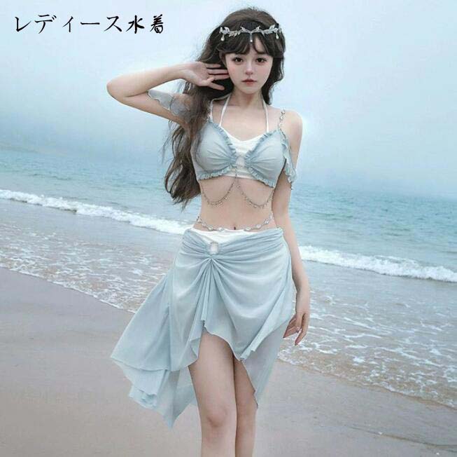 【高品質の製品】タンキニ水着 レディース 異国風 タンキニ 水着 服みたいな パッド付き 女性用 学生風 ロリータ 大人かわいい 水着 ホルターネック 夏 着痩せ セクシー 無地 コスプレ 衣装 撮影