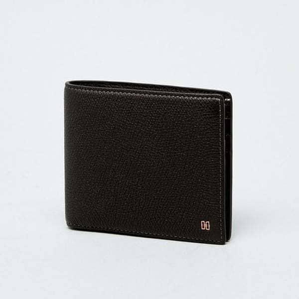 DBWA6E858W3 [ALEX][アレックス] ダークブラウン ヨーロッパ 輸入レザー 内部 チェック ライン ポイント 二つ折り財布