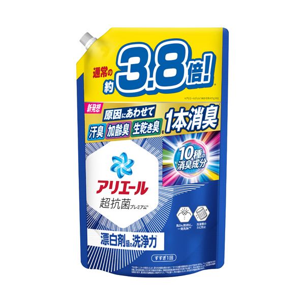 （まとめ） P＆Gアリエール ジェル つめかえ用 ウルトラジャンボサイズ 1.55kg 1パック [x5セット]