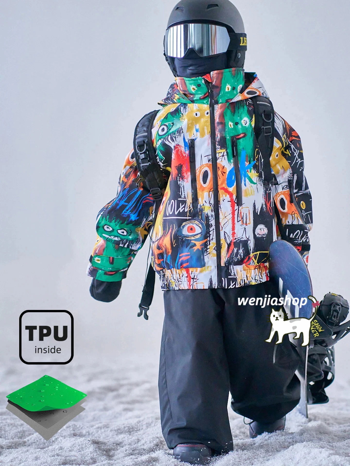 出荷が迅速であるスノーボードウェア 2026 2026 上下セットキッズ 子供 男の子 女の子 ジャケット パンツ ズボン 可愛い 撥水 3L 韓国風 スノボウェア スノーウェア スキーウェア1201