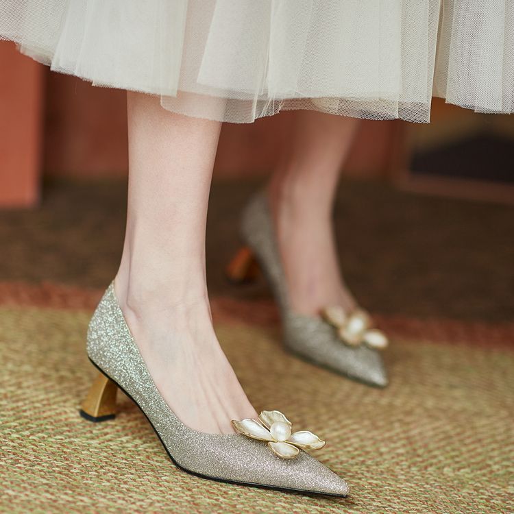 ヒールパンプス 春 シューズ 韓国ファッションレディースファッション走れる パンプス 痛くない 疲れない 歩きやすい