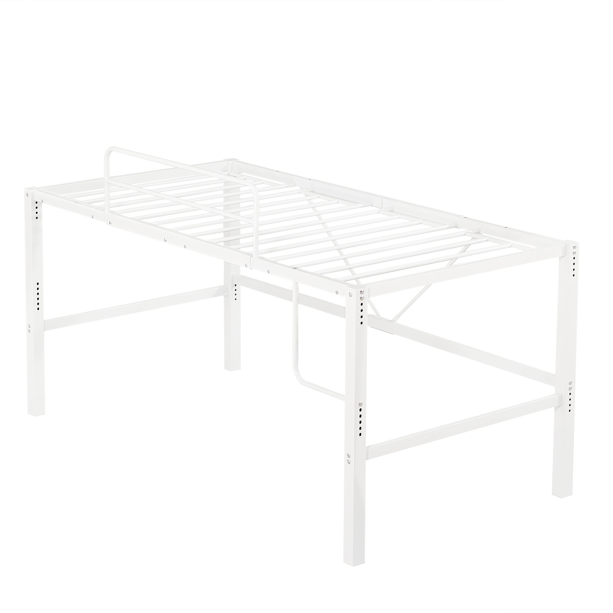 【国内発送】664【高さ90cmSDセミダブル】ロフトベッド パイプベッド シングルベッド ロータイプ 省スペース 収納 北欧風 大人 一人暮らし スチール 耐震 ベッド 高さ調整可能 長さ195×