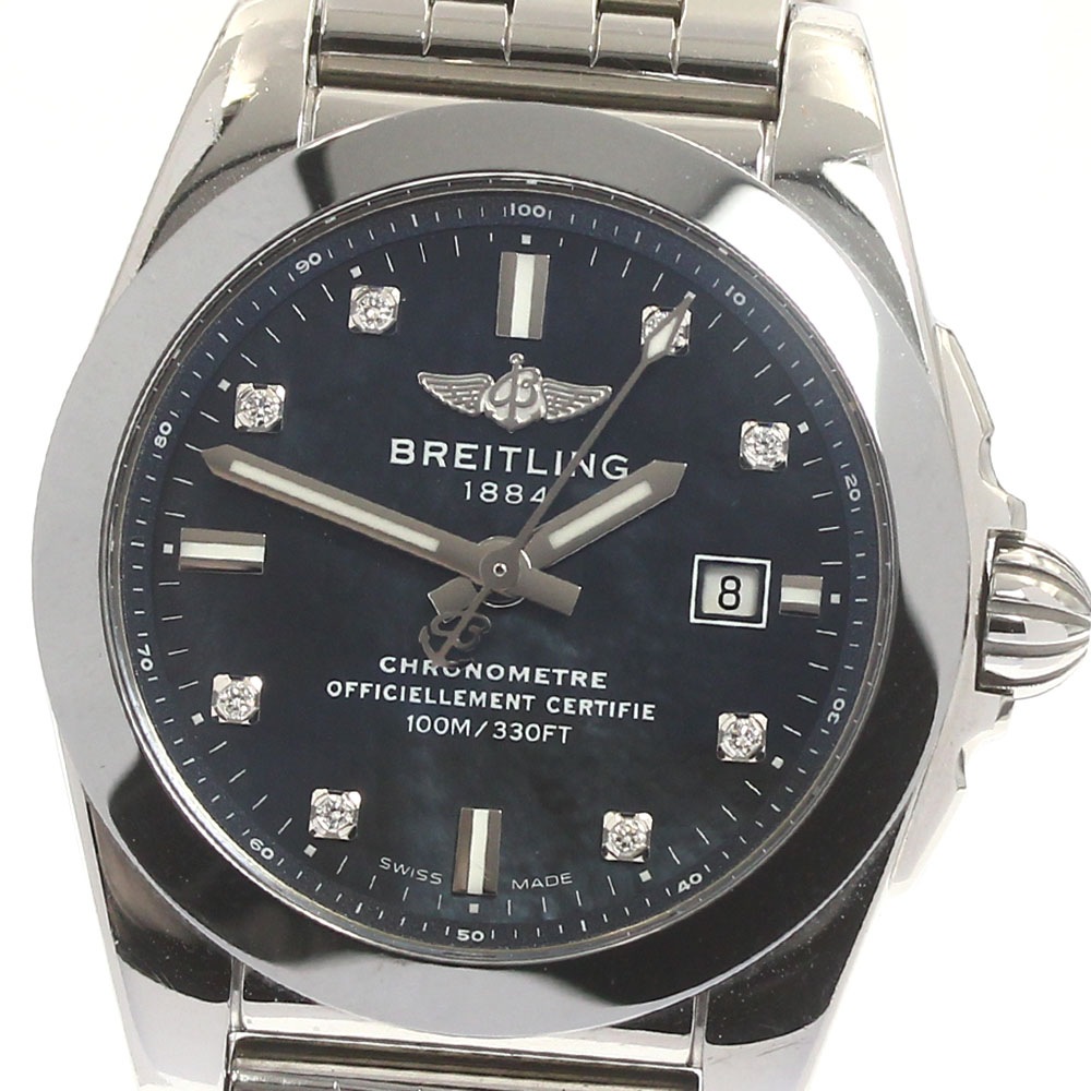 ブライトリング BREITLING W72348 ギャラクティック29 8Pダイヤ クォーツ レディース 箱・保証書付き_884163【中古】
