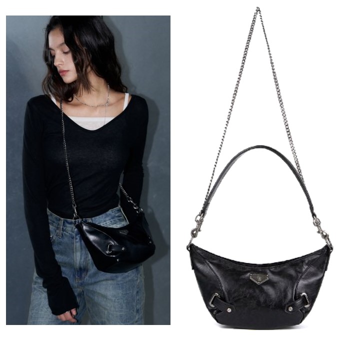 VINTAGE CHAIN CROSS SHOLDER BAG [ MINI ]