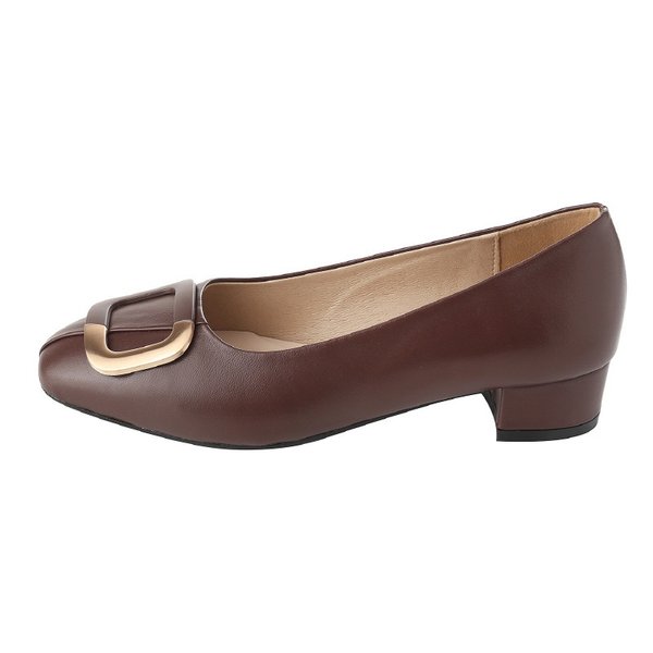 軽量クッションミドルヒール靴 女性パンプス 2XWD12XS_GN