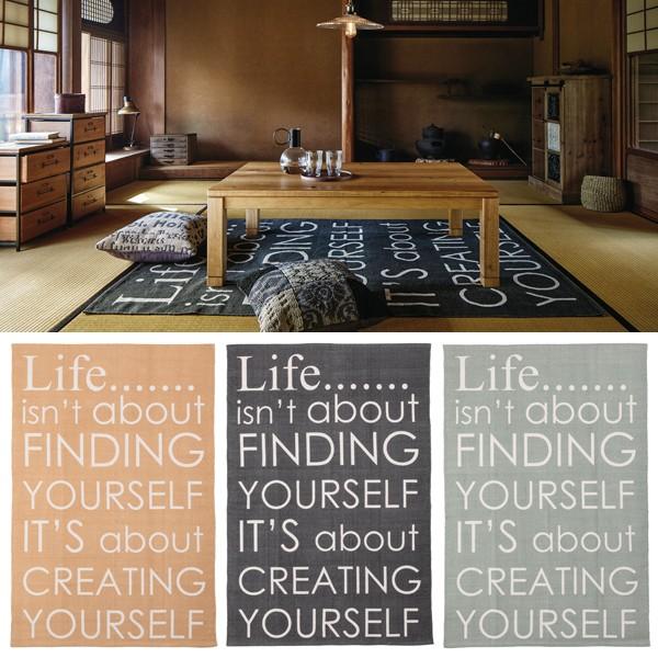 ラグ 130×190 英語 英字 おしゃれ デザイン 派手 インテリア カーペット 絨毯